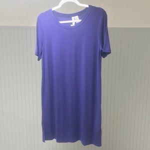 Basic Blue Short T-Shirt Dress with Tags